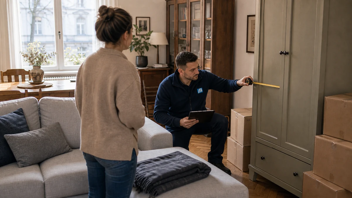 Anker Umzüge ermittelt bei der Besichtigung das Volumen für ein Festpreis-Angebot in Berlin
